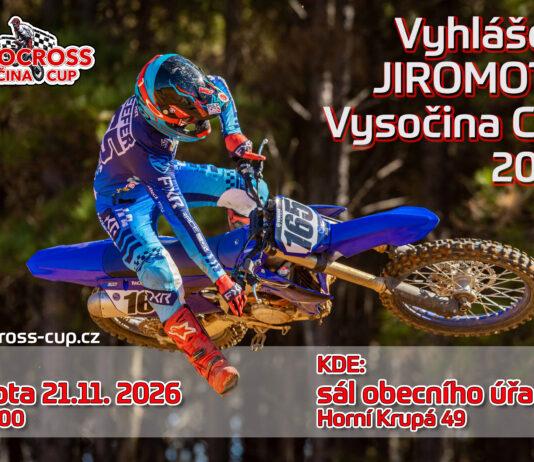 SLAVNOSTNÍ VYHLÁŠENÍ JIROMOTO Vysočina CUP 2026